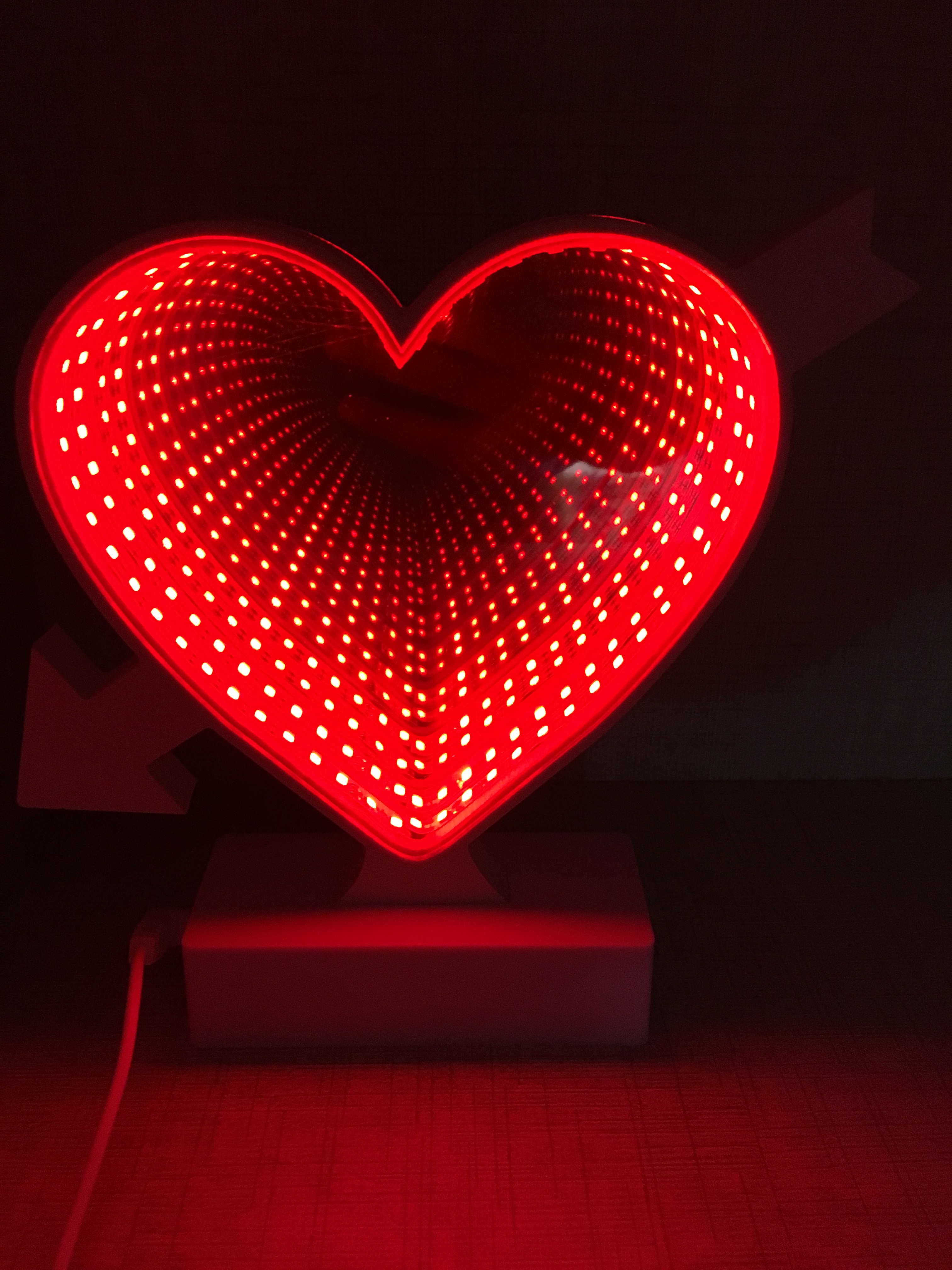 Infinity Mirror Tunnel LED Heart Sign Light 3D Mirror My Ginie